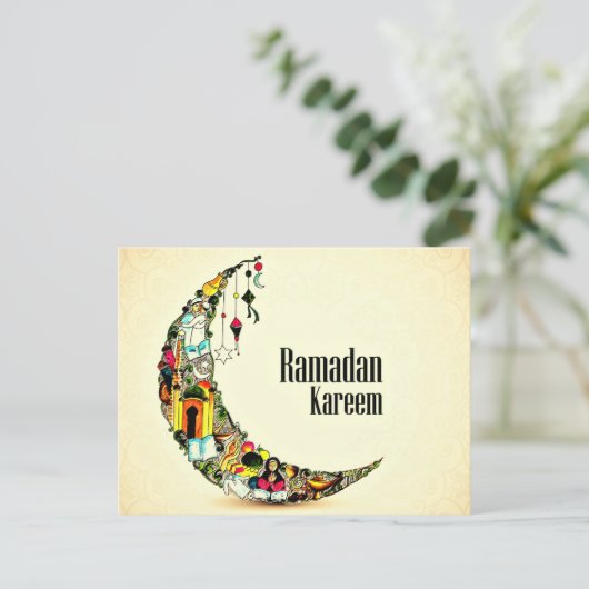 Ramadan Kareem Postkarte (Stehend Vorderseite)