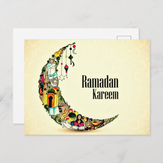 Ramadan Kareem Postkarte (Vorne/Hinten)