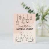 Ramadan Kareem Postkarte (Stehend Vorderseite)