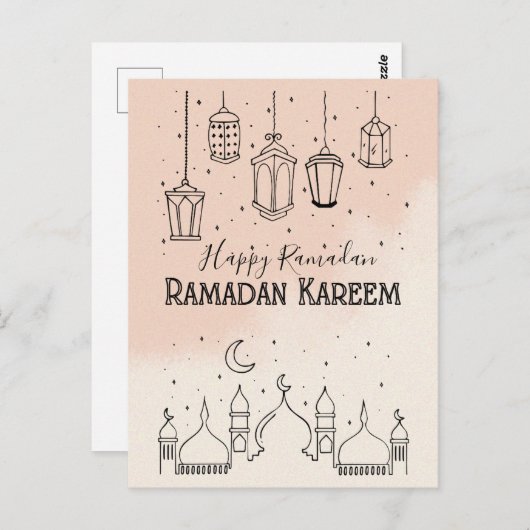 Ramadan Kareem Postkarte (Vorne/Hinten)