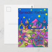 Ramadan Kareem Postkarte farbig (Vorne/Hinten)