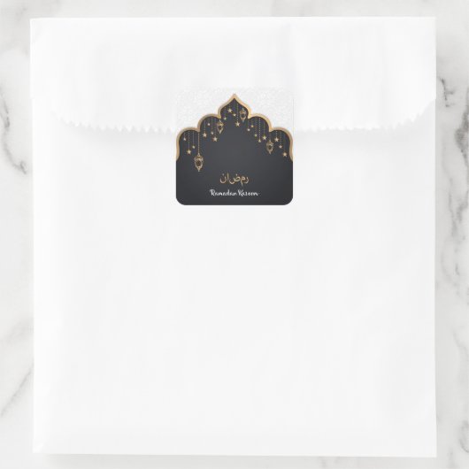 Ramadan Kareem Quadratischer Aufkleber (Tasche)