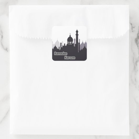 Ramadan Kareem Quadratischer Aufkleber (Tasche)