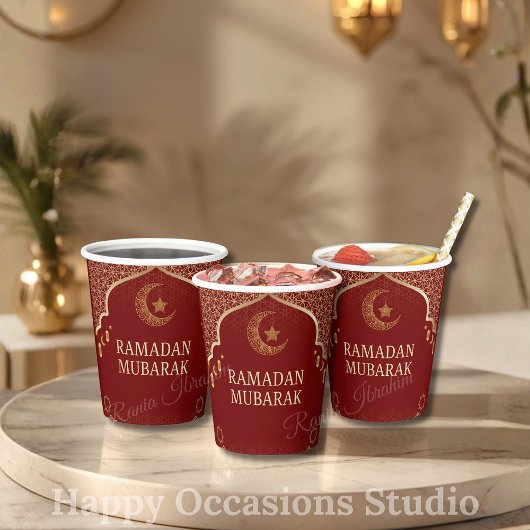 Ramadan Kareem Ramadan Mubarak Paper Cups Pappbecher