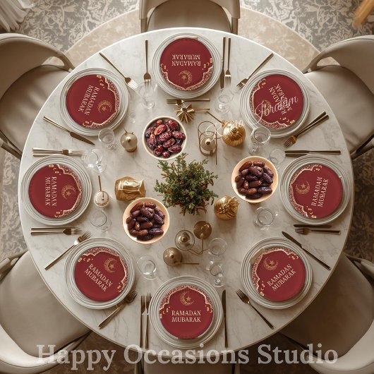 Ramadan Kareem Ramadan Mubarak Paper Plates Pappteller
