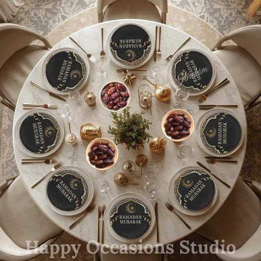 Ramadan Kareem Ramadan Mubarak Paper Plates Pappteller