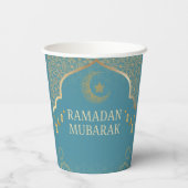 Ramadan Kareem Ramadan Mubarak Papiertassen Pappbecher (Rückseite)