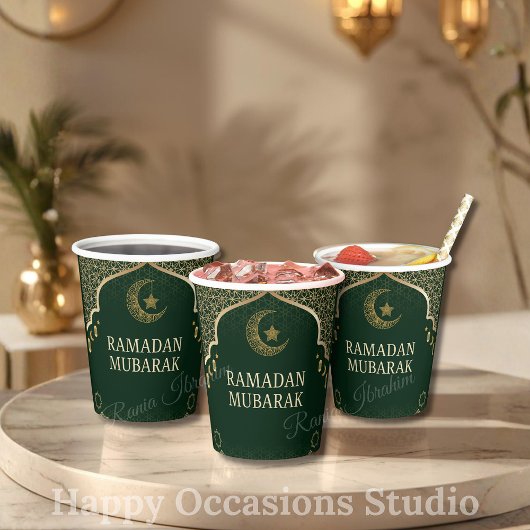 Ramadan Kareem Ramadan Mubarak Papiertassen Pappbecher
