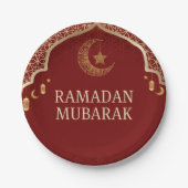 Ramadan Kareem Ramadan Mubarak Pappteller (Vorderseite)