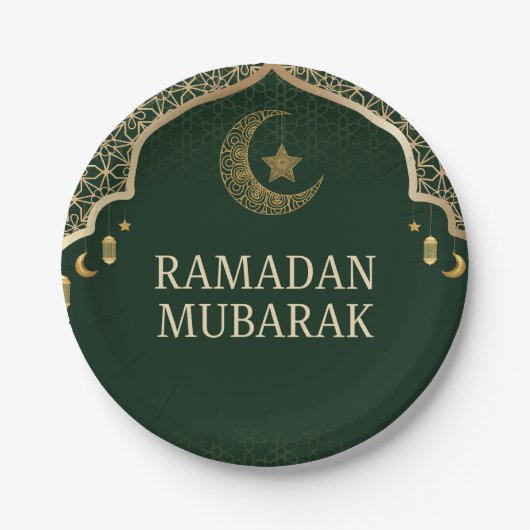 Ramadan Kareem Ramadan Mubarak Pappteller (Vorderseite)