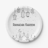 Ramadan Kareem Ramadan Mubarak Pappteller (Vorderseite)