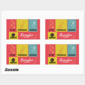 Ramadan Kareem Rechteckiger Aufkleber (Blatt)