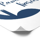 Ramadan Kareem Red Crescent & Lantern Islamic Wall Poster (Ecke)