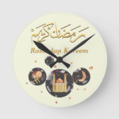 Ramadan Kareem Runde Wanduhr (Vorderseite)