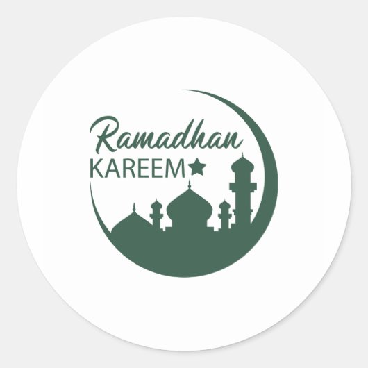 Ramadan Kareem Runder Aufkleber (Vorderseite)
