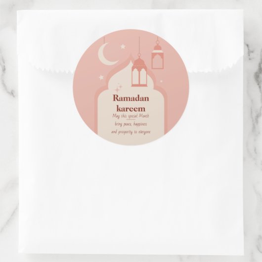Ramadan Kareem Runder Aufkleber (Tasche)
