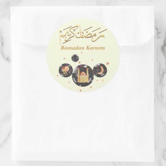 Ramadan Kareem Runder Aufkleber (Tasche)