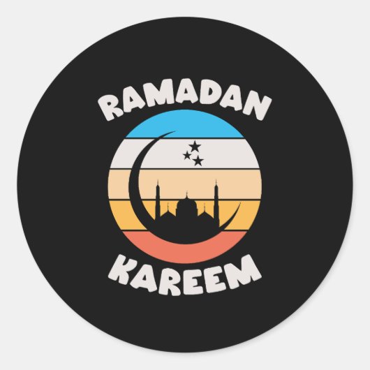 ramadan kareem runder aufkleber (Vorderseite)