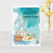 Ramadan Kareem - Schönes Essen Karte (Gelbe Blume)