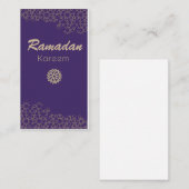 Ramadan Kareem Telefonnummerkarte (Vorne/Hinten)