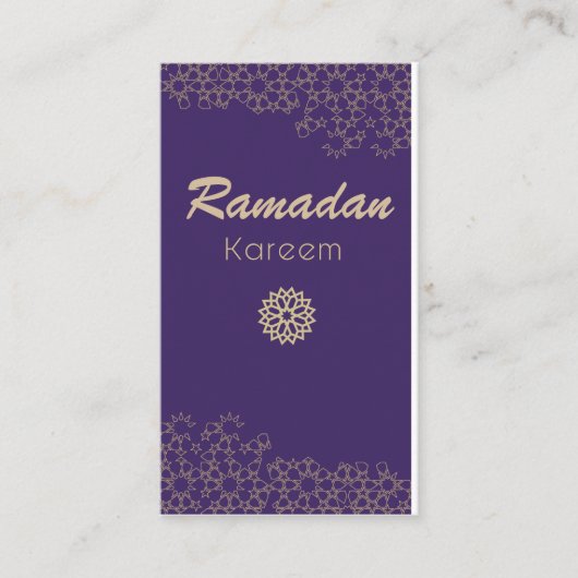 Ramadan Kareem Telefonnummerkarte (Vorderseite)