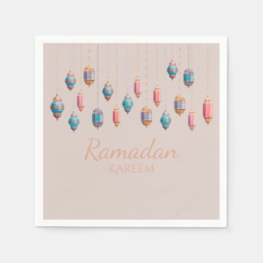 Ramadan Kareem Thema Napkin zum Feiern Serviette (Vorderseite)