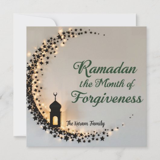 Ramadan Kareem theme personalized gift paper Feiertagskarte (Vorderseite)