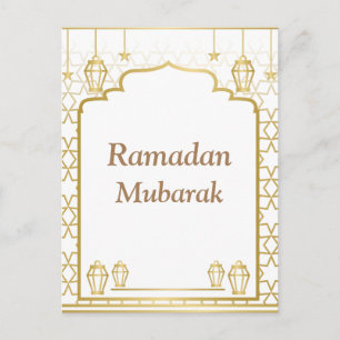 Ramadan Kareem Typografie Islamische Halbmond Kuns Postkarte
