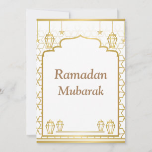 Ramadan Kareem Typografie Islamischer Crescent Tex Feiertagskarte