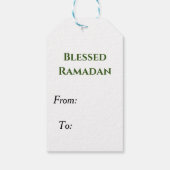 Ramadan Kareem Typografie Islamischer Crescent Tex Geschenkanhänger (Rückseite)