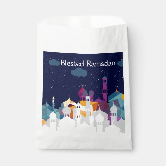 Ramadan Kareem Typografie Islamischer Crescent Tex Geschenktütchen (Vorderseite)