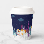 Ramadan Kareem Typografie Islamischer Crescent Tex Pappbecher (Rückseite)