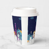 Ramadan Kareem Typografie Islamischer Crescent Tex Pappbecher (Rechts)