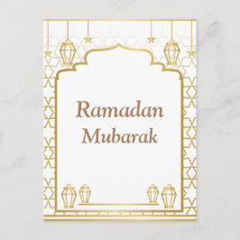Ramadan Kareem Typografie Islamischer Crescent Tex Postkarte