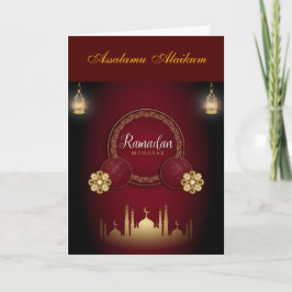 Ramadan Kareem und Eid Mubarak individuelle Grüße Karte