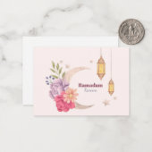 Ramadan Kareem Watercolor Mitteilungskarte (Vorderseite/Rückseite Beispiel)