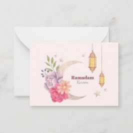 Ramadan Kareem Watercolor Mitteilungskarte