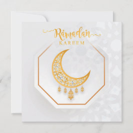 Ramadan Kareem White & Golden 2 Feiertagskarte