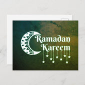 Ramadan Kareen Moon and Stars Postkarte (Vorne/Hinten)