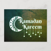 Ramadan Kareen Moon and Stars Postkarte (Vorderseite)