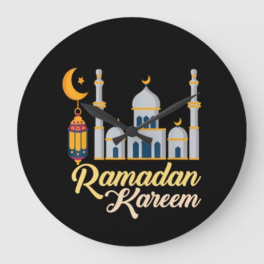 Ramadan Karim Große Wanduhr (Vorderseite)