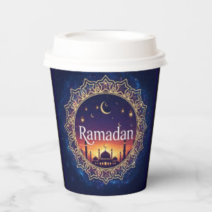 Ramadan Karim Mubarak Halbmond Islam Iftar Suhur Pappbecher