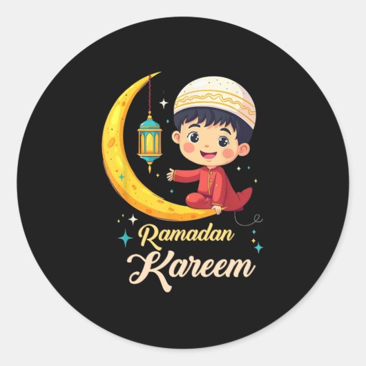 Ramadan Karim Runder Aufkleber (Vorderseite)