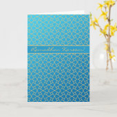 Ramadan-Karte mit blauen und goldenen Effekten, is Karte (Gelbe Blume)