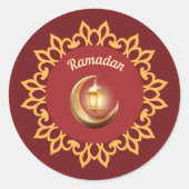 Ramadan Lantern & Crescent Premium Sticker – Islam (Vorderseite)