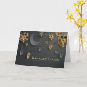 Ramadan Lanterns, Mond, Blume, schwarz Karte (Gelbe Blume)