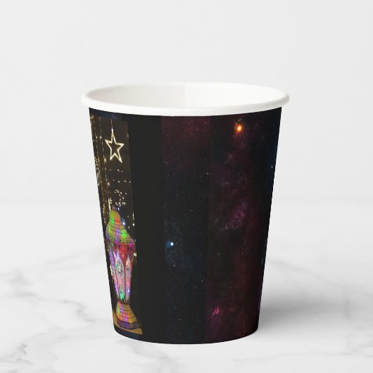 Ramadan-Laterne.    Pappbecher (Links)