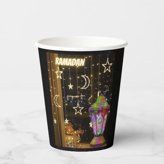 Ramadan-Laterne.    Pappbecher (Vorderseite)