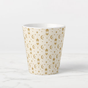 Ramadan-Laternen & Halbmond nahtlos  Milchtasse