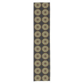 Ramadan Mandala Black Table Runner Kurzer Tischläufer (Vorderseite)